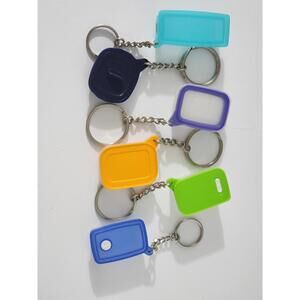 Set of 6 Tupperware rectangle shaped keychain containers